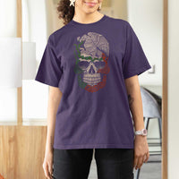 Mexico Coat of Arms Skull T Shirt For Women Eagle Mexican Flag Mexico Heritage Roots - Wonder Print Shop