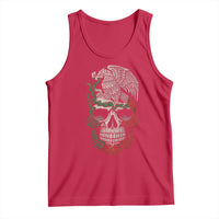 Mexico Coat of Arms Skull Tank Top Eagle Mexican Flag Mexico Heritage Roots - Wonder Print Shop