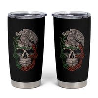 Mexico Coat of Arms Skull Tumbler Cup Eagle Mexican Flag Mexico Heritage Roots - Wonder Print Shop