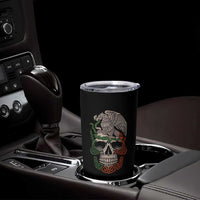 Mexico Coat of Arms Skull Tumbler Cup Eagle Mexican Flag Mexico Heritage Roots - Wonder Print Shop