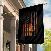American Flag Fishing Garden Flag Fish Fisher Fisherman Fishing Rod Sunset - Wonder Print Shop
