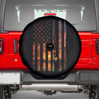 American Flag Fishing Spare Tire Cover Fish Fisher Fisherman Fishing Rod Sunset - Wonder Print Shop