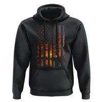 American Flag Fishing Hoodie Fish Fisher Fisherman Fishing Rod Sunset - Wonder Print Shop