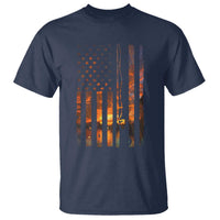 American Flag Fishing T Shirt Fish Fisher Fisherman Fishing Rod Sunset - Wonder Print Shop