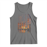 American Flag Fishing Tank Top Fish Fisher Fisherman Fishing Rod Sunset - Wonder Print Shop