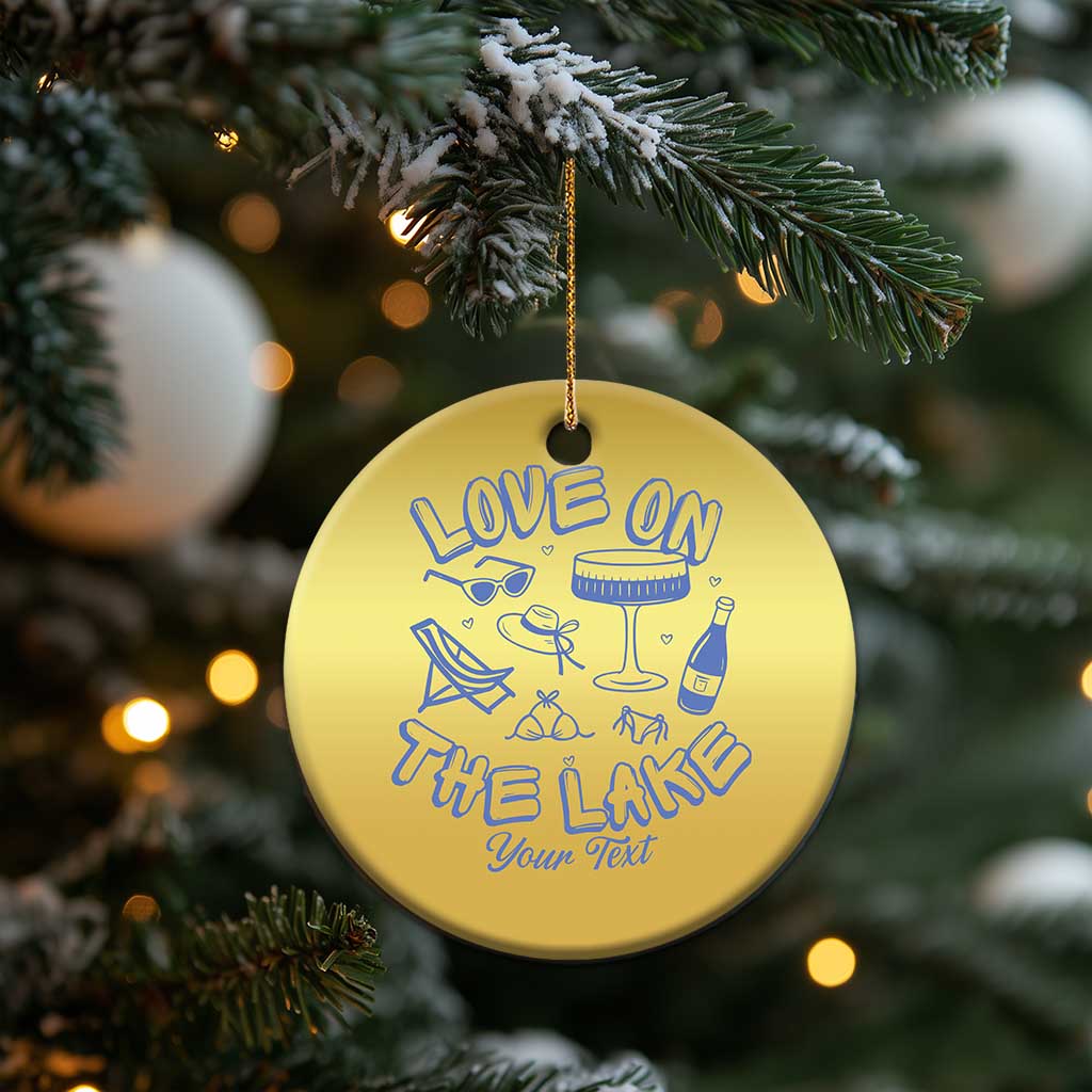 Love on the Lake Bachelorette Christmas Ornament Custom Camp Bach Party - Wonder Print Shop