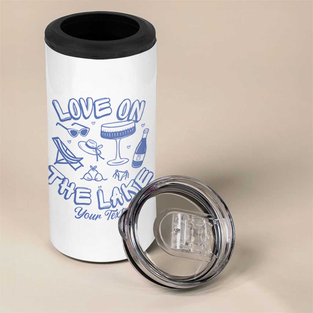 Love on the Lake Bachelorette 4 in 1 Can Cooler Tumbler Custom Camp Bach Party - Wonder Print Shop
