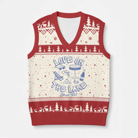 Love on the Lake Bachelorette V-Neck Knit Sweater Vest Custom Camp Bach Party - Wonder Print Shop