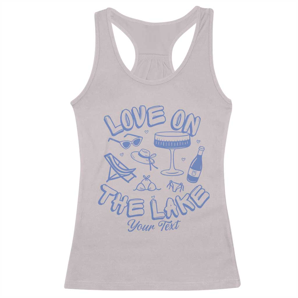 Love on the Lake Bachelorette Racerback Tank Top Custom Camp Bach Party - Wonder Print Shop