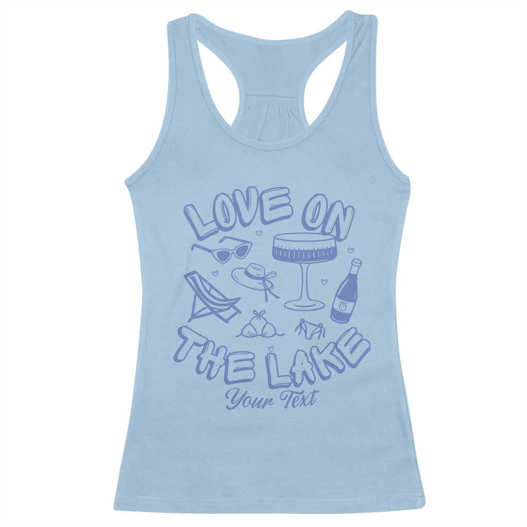 Love on the Lake Bachelorette Racerback Tank Top Custom Camp Bach Party - Wonder Print Shop