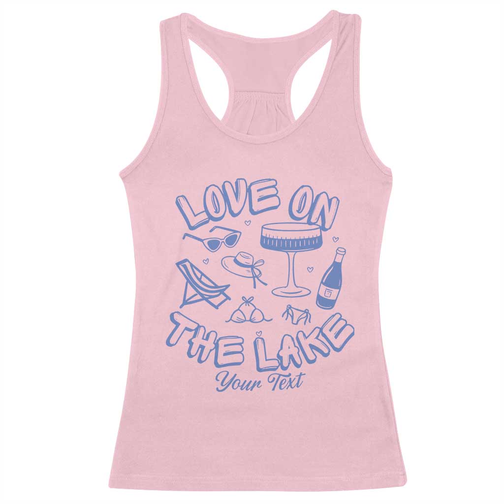 Love on the Lake Bachelorette Racerback Tank Top Custom Camp Bach Party - Wonder Print Shop