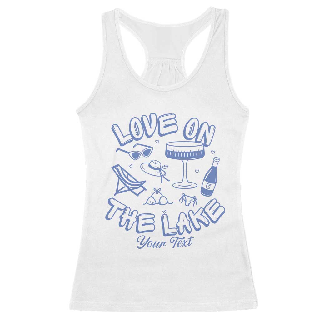 Love on the Lake Bachelorette Racerback Tank Top Custom Camp Bach Party - Wonder Print Shop