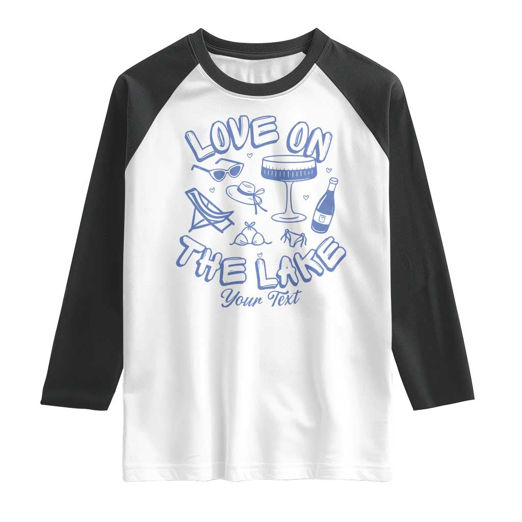 Love on the Lake Bachelorette Raglan Shirt Custom Camp Bach Party - Wonder Print Shop