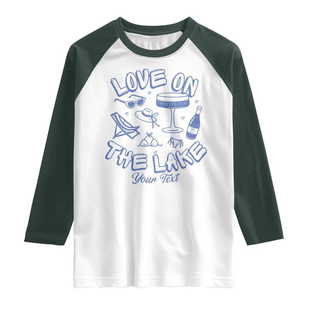 Love on the Lake Bachelorette Raglan Shirt Custom Camp Bach Party - Wonder Print Shop