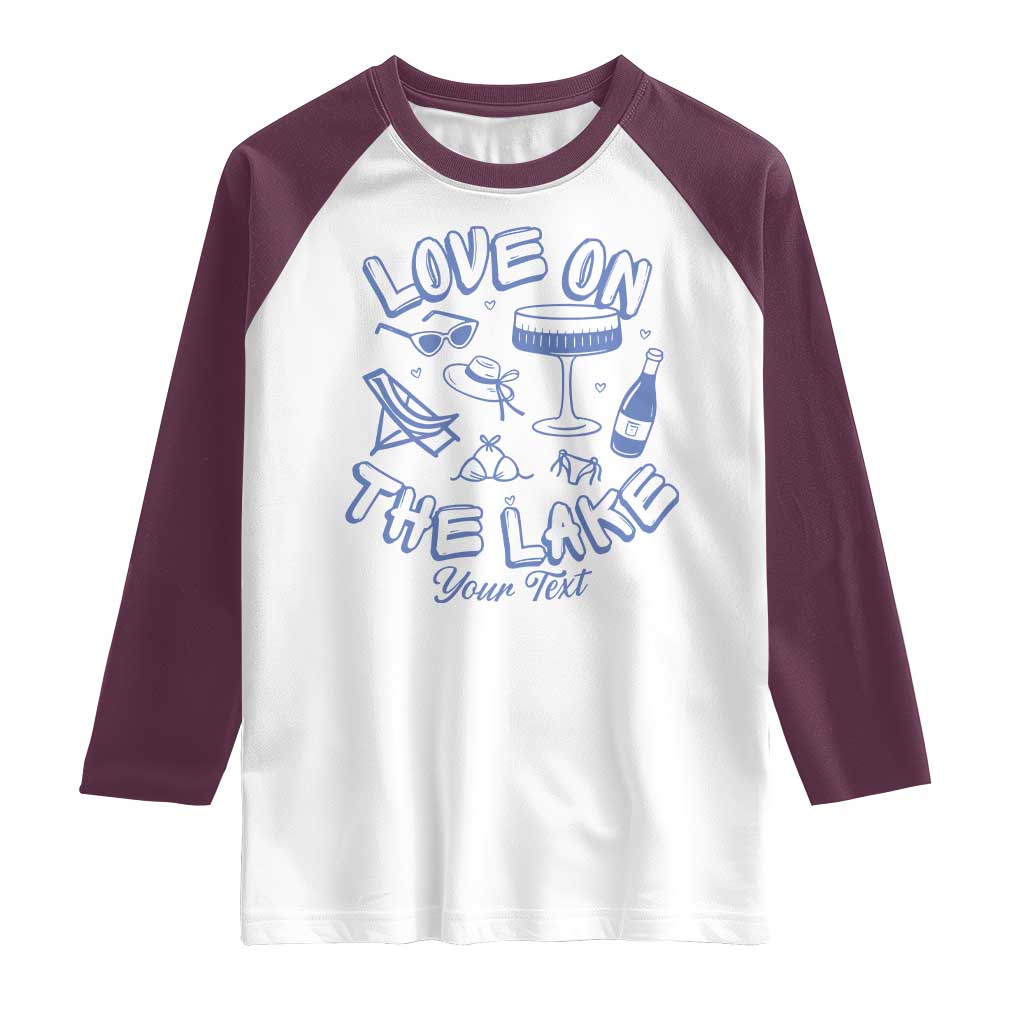 Love on the Lake Bachelorette Raglan Shirt Custom Camp Bach Party - Wonder Print Shop