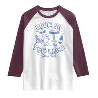 Love on the Lake Bachelorette Raglan Shirt Custom Camp Bach Party - Wonder Print Shop