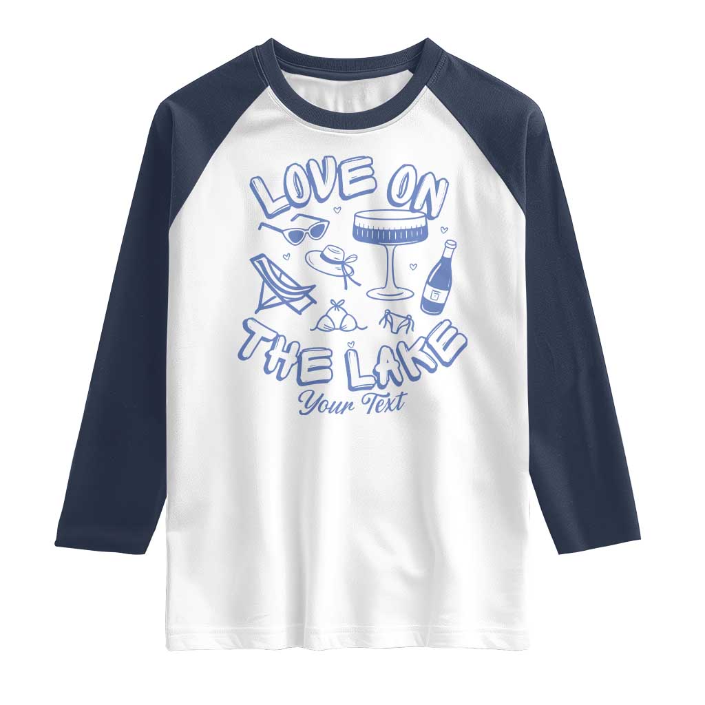 Love on the Lake Bachelorette Raglan Shirt Custom Camp Bach Party - Wonder Print Shop