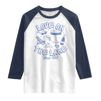Love on the Lake Bachelorette Raglan Shirt Custom Camp Bach Party - Wonder Print Shop