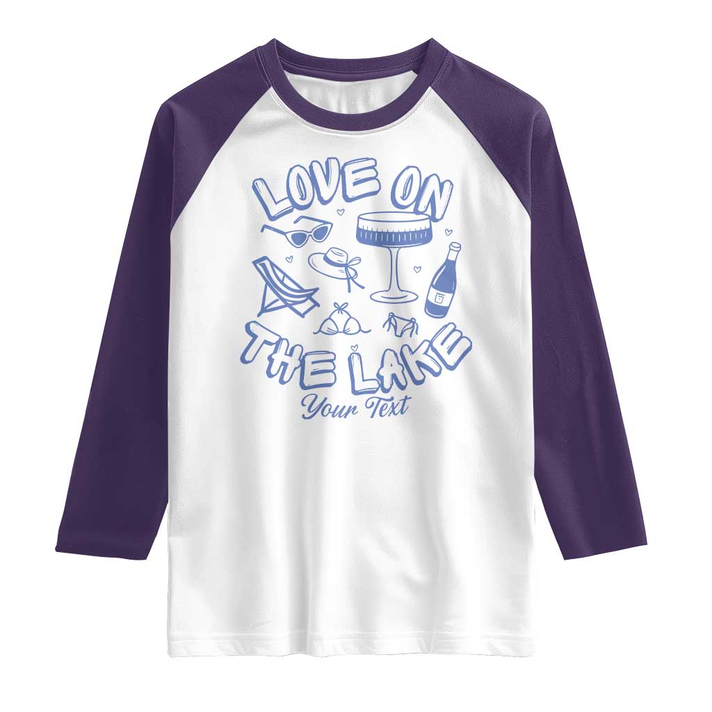 Love on the Lake Bachelorette Raglan Shirt Custom Camp Bach Party - Wonder Print Shop
