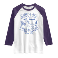 Love on the Lake Bachelorette Raglan Shirt Custom Camp Bach Party - Wonder Print Shop