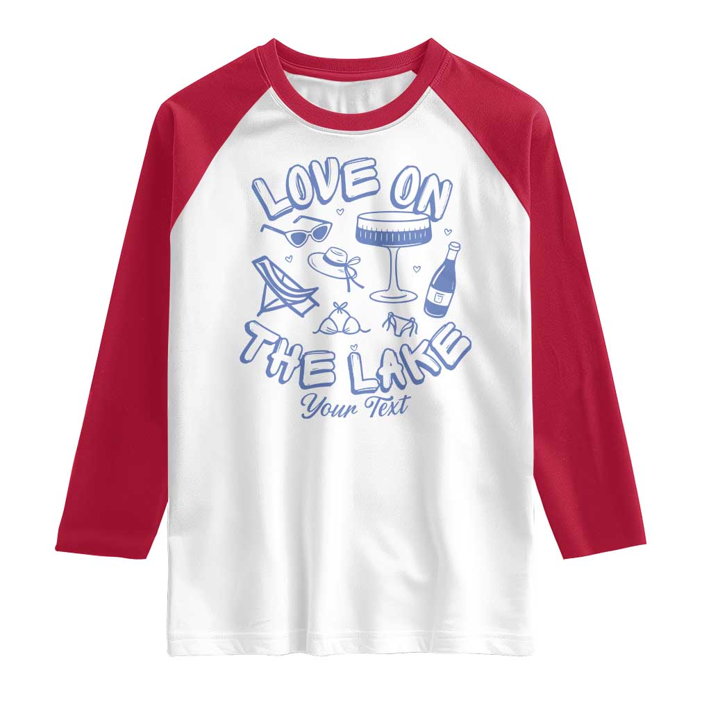 Love on the Lake Bachelorette Raglan Shirt Custom Camp Bach Party - Wonder Print Shop