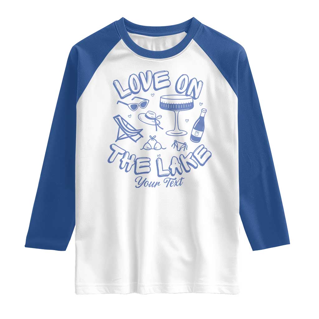 Love on the Lake Bachelorette Raglan Shirt Custom Camp Bach Party - Wonder Print Shop
