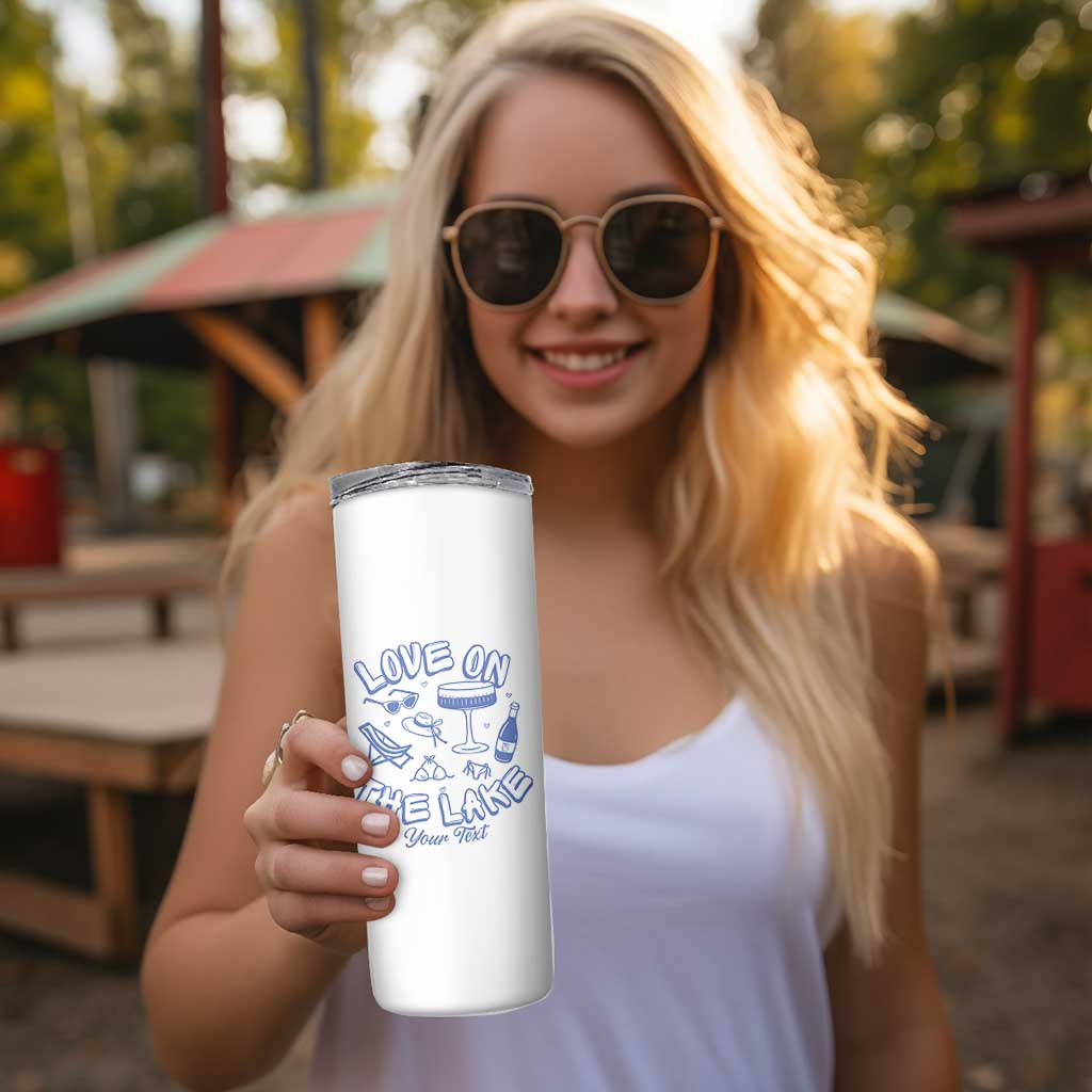 Love on the Lake Bachelorette Skinny Tumbler Custom Camp Bach Party - Wonder Print Shop