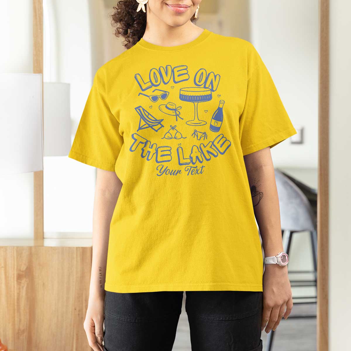 Love on the Lake Bachelorette T Shirt For Women Custom Camp Bach Party - Wonder Print Shop