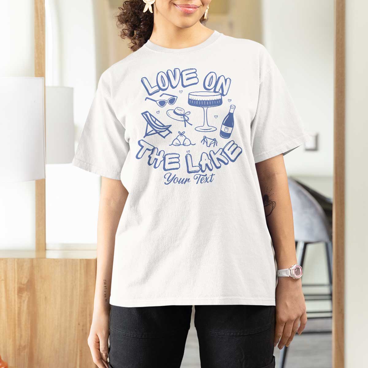 Love on the Lake Bachelorette T Shirt For Women Custom Camp Bach Party - Wonder Print Shop