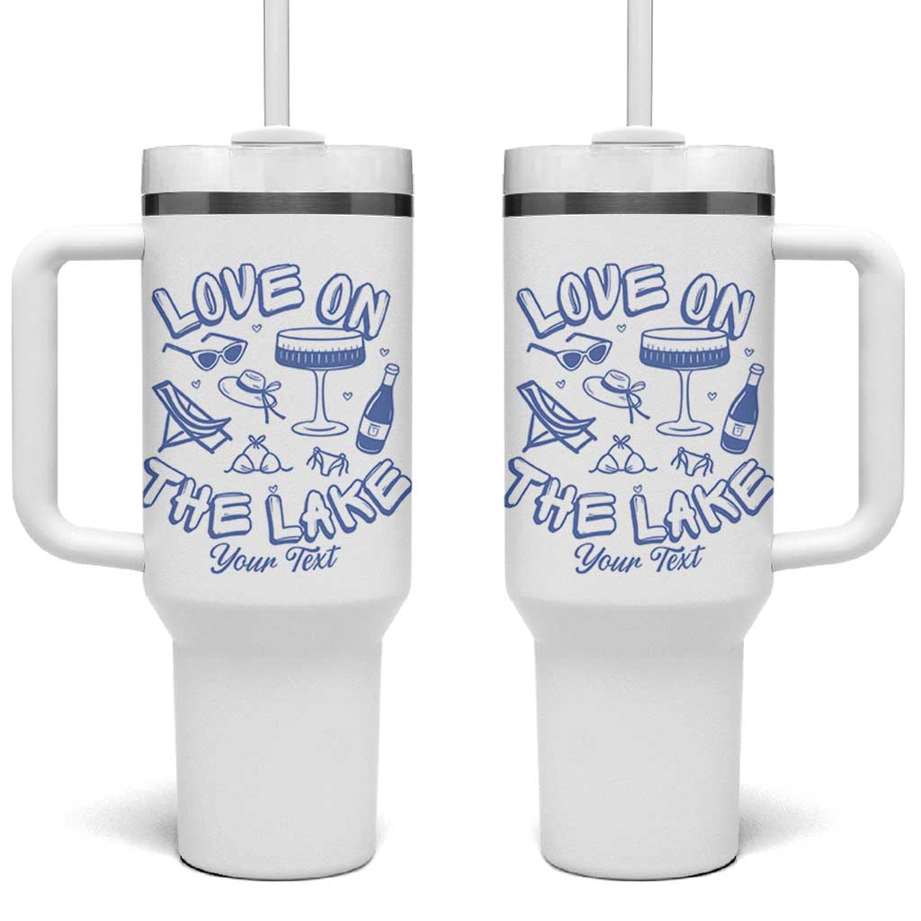 Love on the Lake Bachelorette Tumbler With Handle Custom Camp Bach Party - Wonder Print Shop