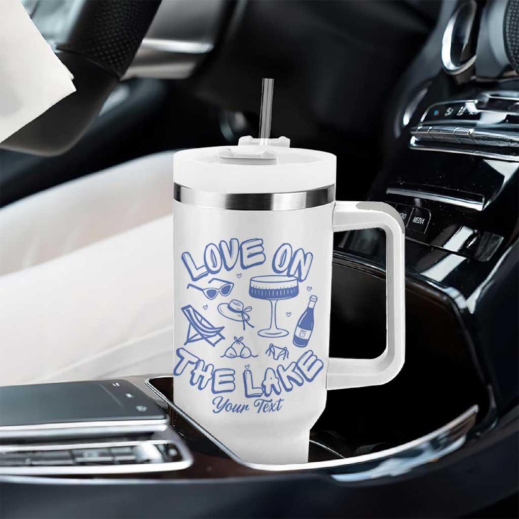 Love on the Lake Bachelorette Tumbler With Handle Custom Camp Bach Party - Wonder Print Shop