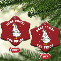 Silly Goose Bride Christmas Ornament Funny Goose Lovers - Wonder Print Shop