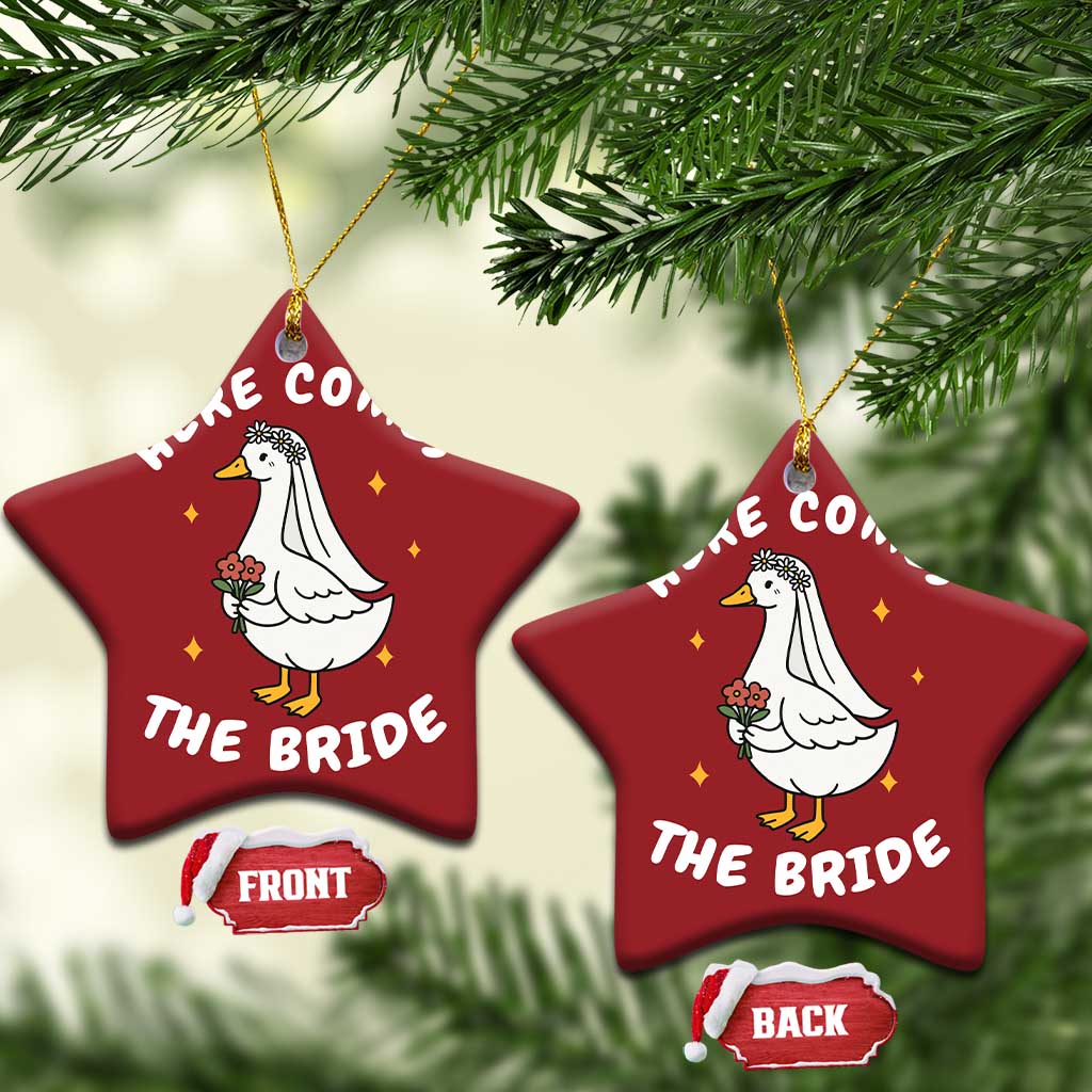 Silly Goose Bride Christmas Ornament Funny Goose Lovers - Wonder Print Shop