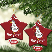 Silly Goose Bride Christmas Ornament Funny Goose Lovers - Wonder Print Shop