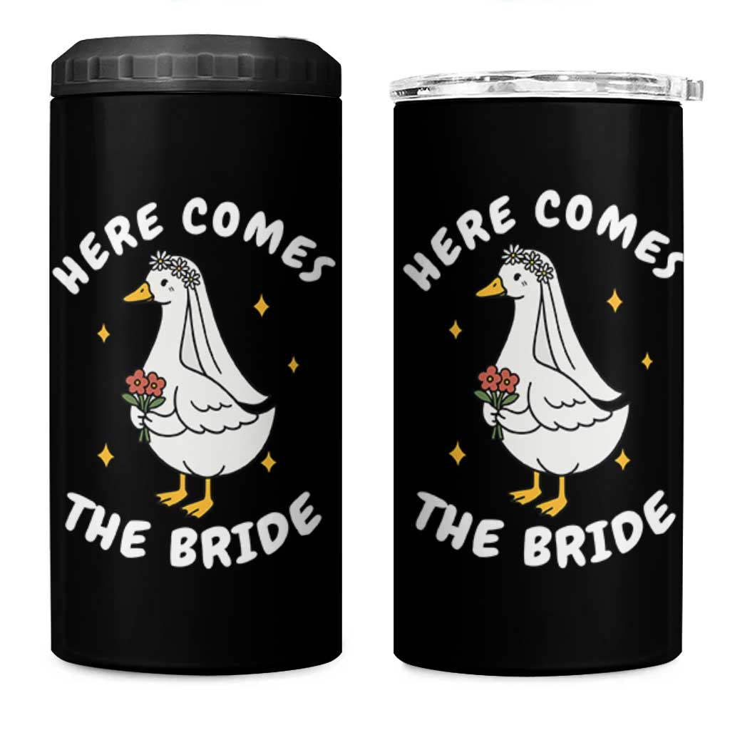 Silly Goose Bride 4 in 1 Can Cooler Tumbler Funny Goose Lovers - Wonder Print Shop