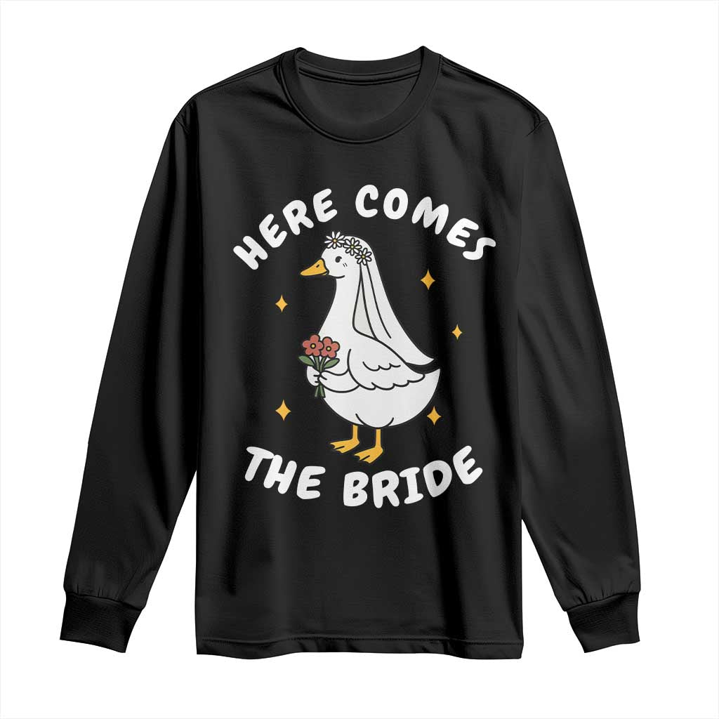 Silly Goose Bride Long Sleeve Shirt Funny Goose Lovers - Wonder Print Shop