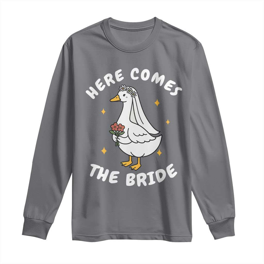 Silly Goose Bride Long Sleeve Shirt Funny Goose Lovers - Wonder Print Shop