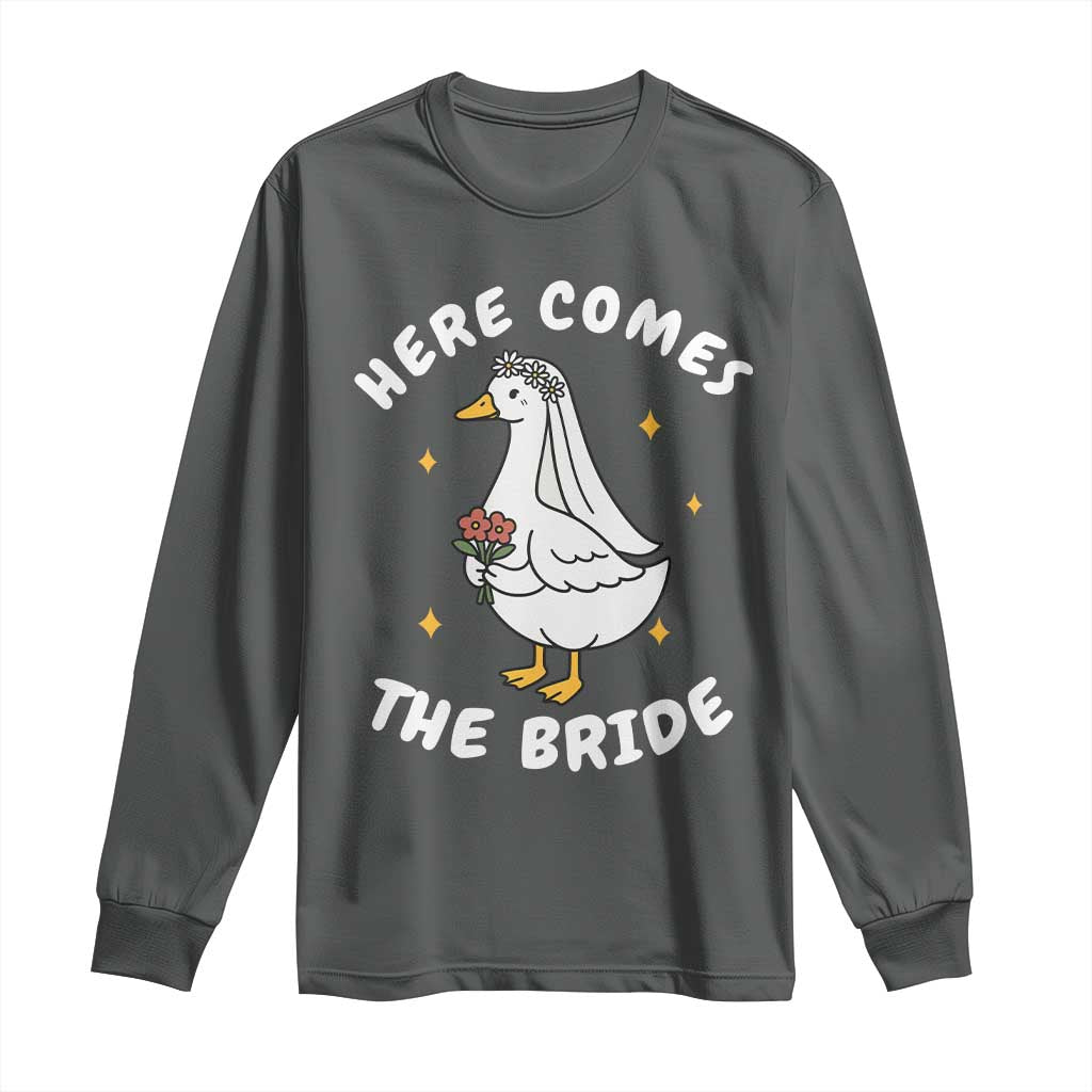 Silly Goose Bride Long Sleeve Shirt Funny Goose Lovers - Wonder Print Shop