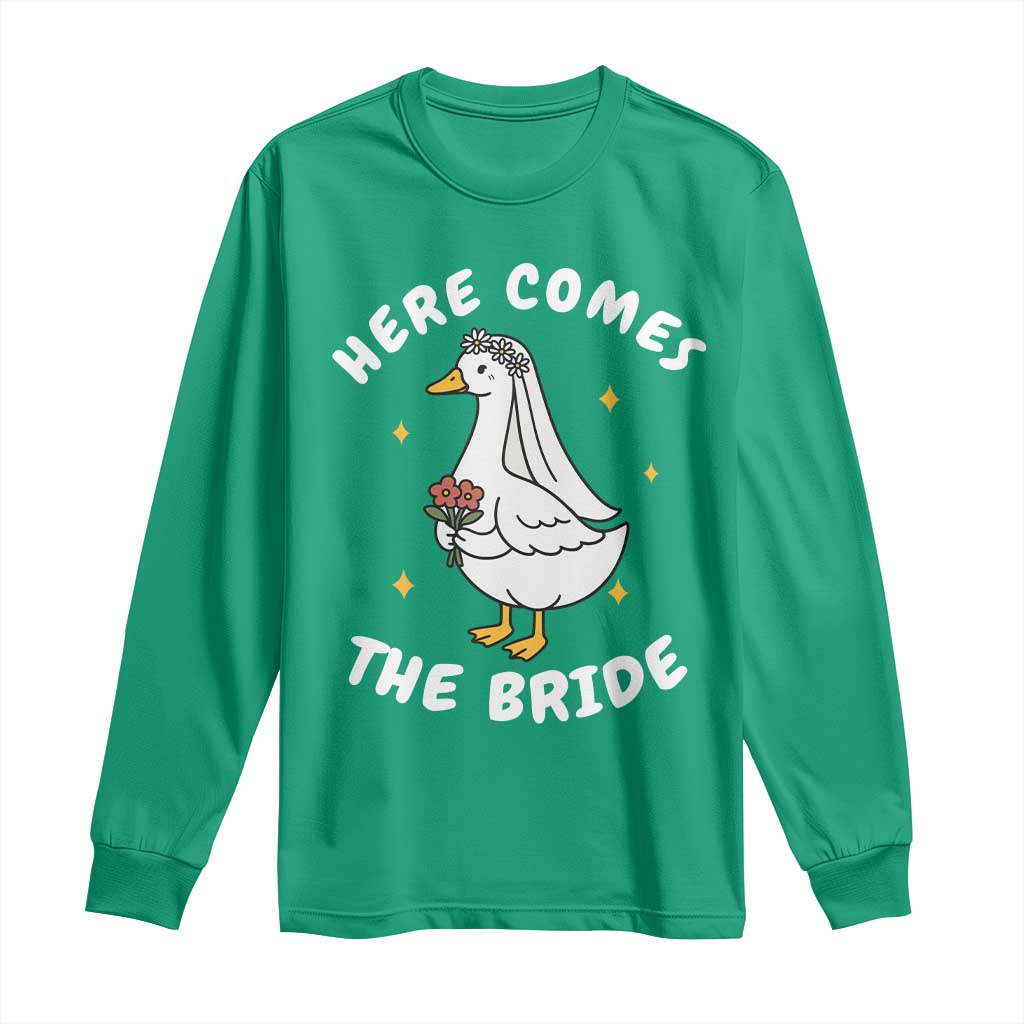 Silly Goose Bride Long Sleeve Shirt Funny Goose Lovers - Wonder Print Shop