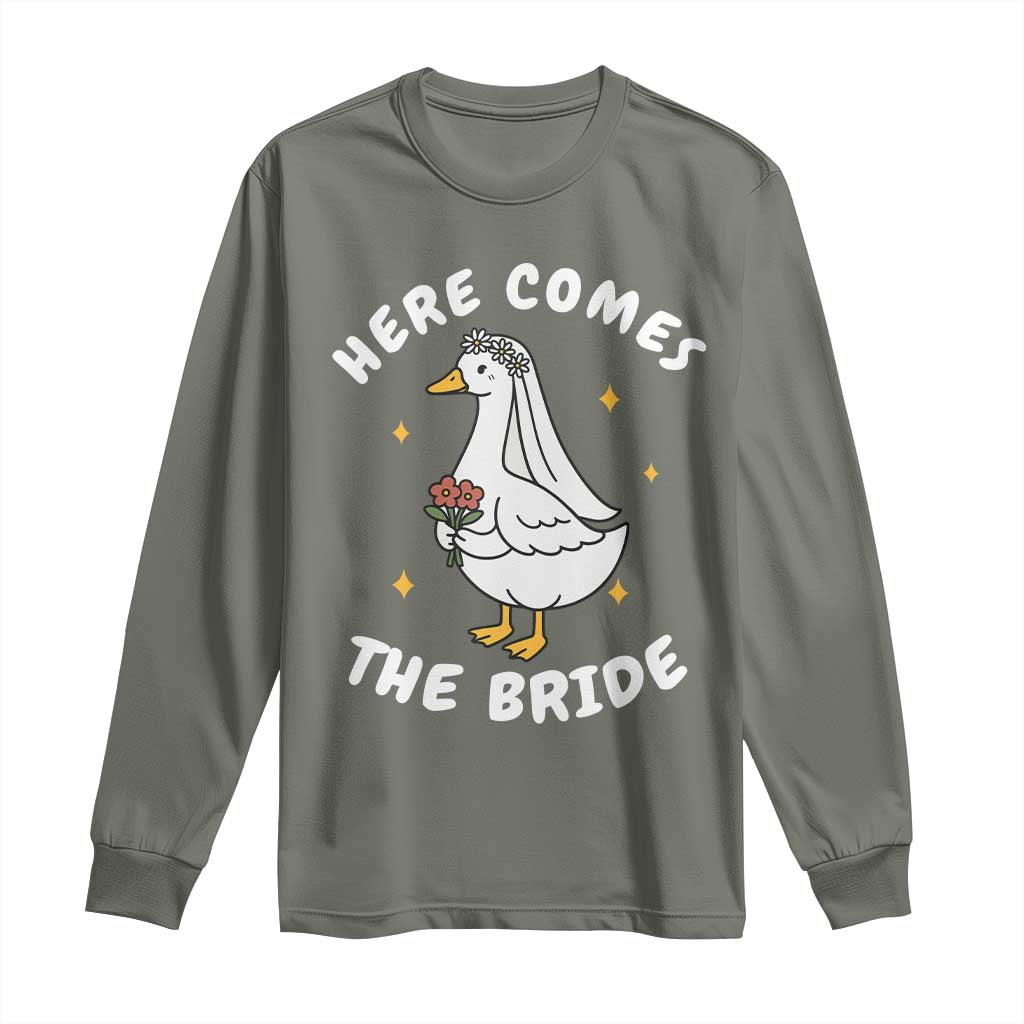 Silly Goose Bride Long Sleeve Shirt Funny Goose Lovers - Wonder Print Shop