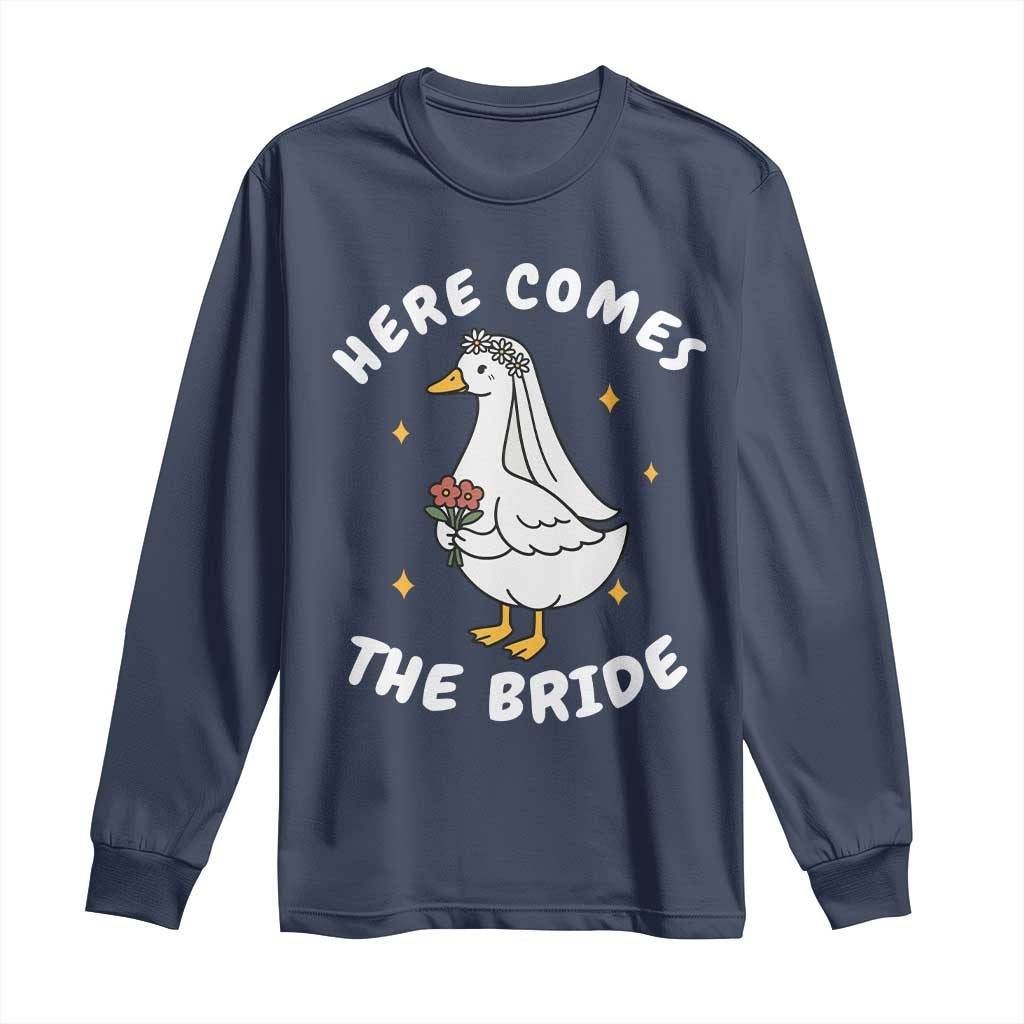 Silly Goose Bride Long Sleeve Shirt Funny Goose Lovers - Wonder Print Shop