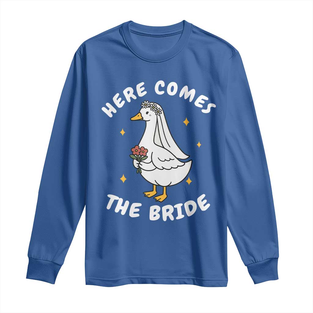 Silly Goose Bride Long Sleeve Shirt Funny Goose Lovers - Wonder Print Shop