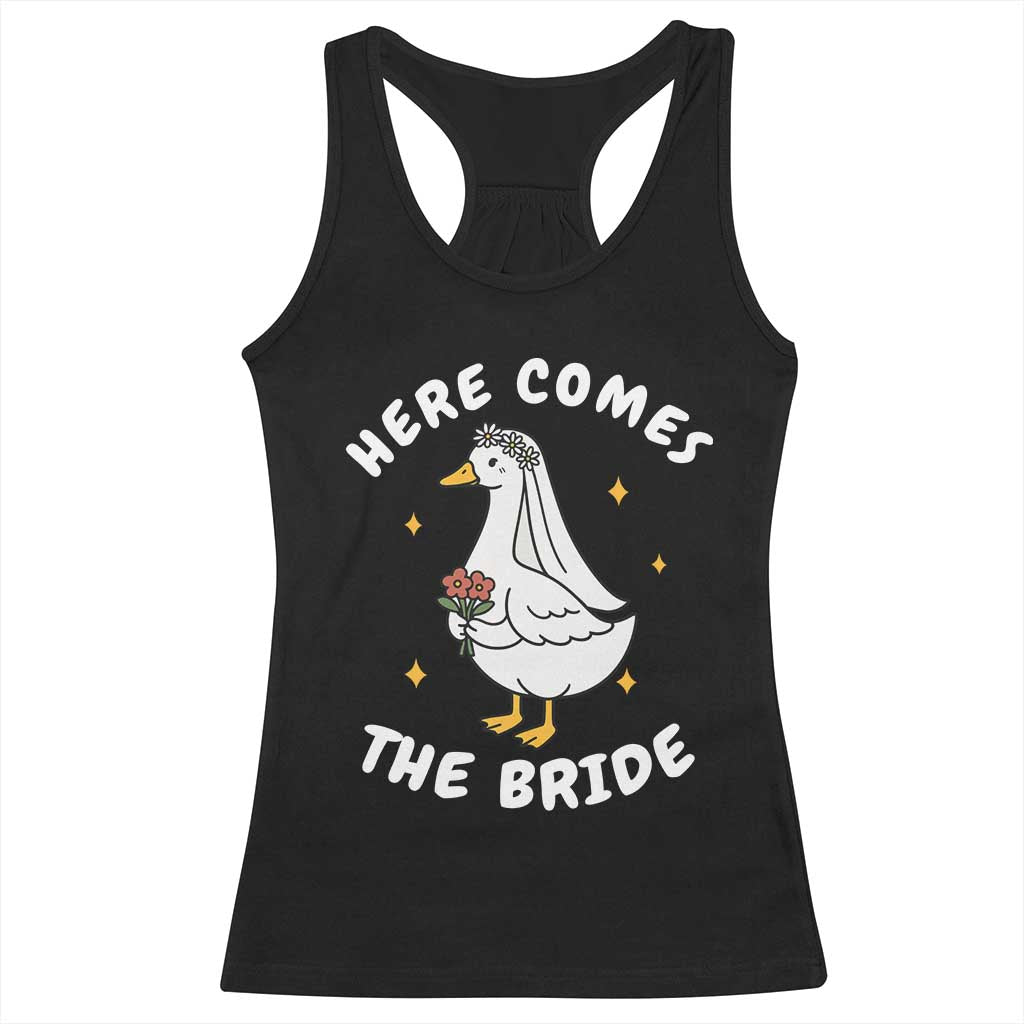 Silly Goose Bride Racerback Tank Top Funny Goose Lovers - Wonder Print Shop