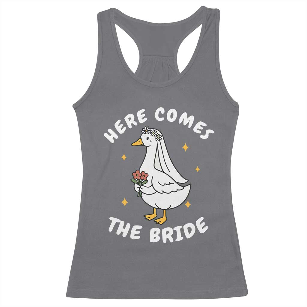 Silly Goose Bride Racerback Tank Top Funny Goose Lovers - Wonder Print Shop