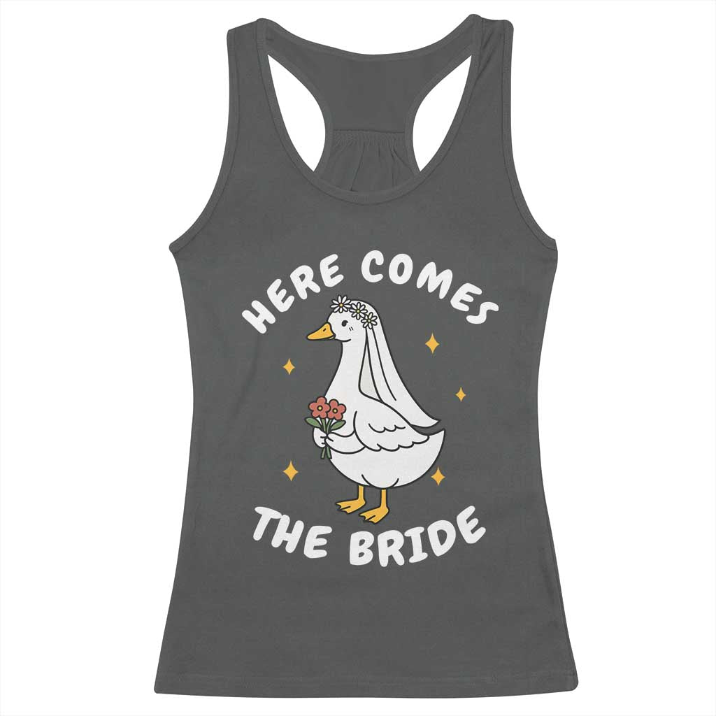 Silly Goose Bride Racerback Tank Top Funny Goose Lovers - Wonder Print Shop