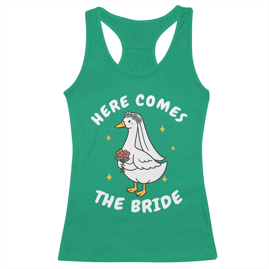 Silly Goose Bride Racerback Tank Top Funny Goose Lovers - Wonder Print Shop