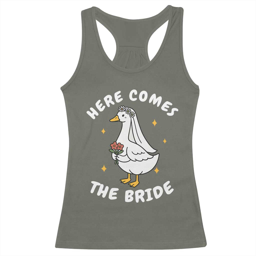 Silly Goose Bride Racerback Tank Top Funny Goose Lovers - Wonder Print Shop