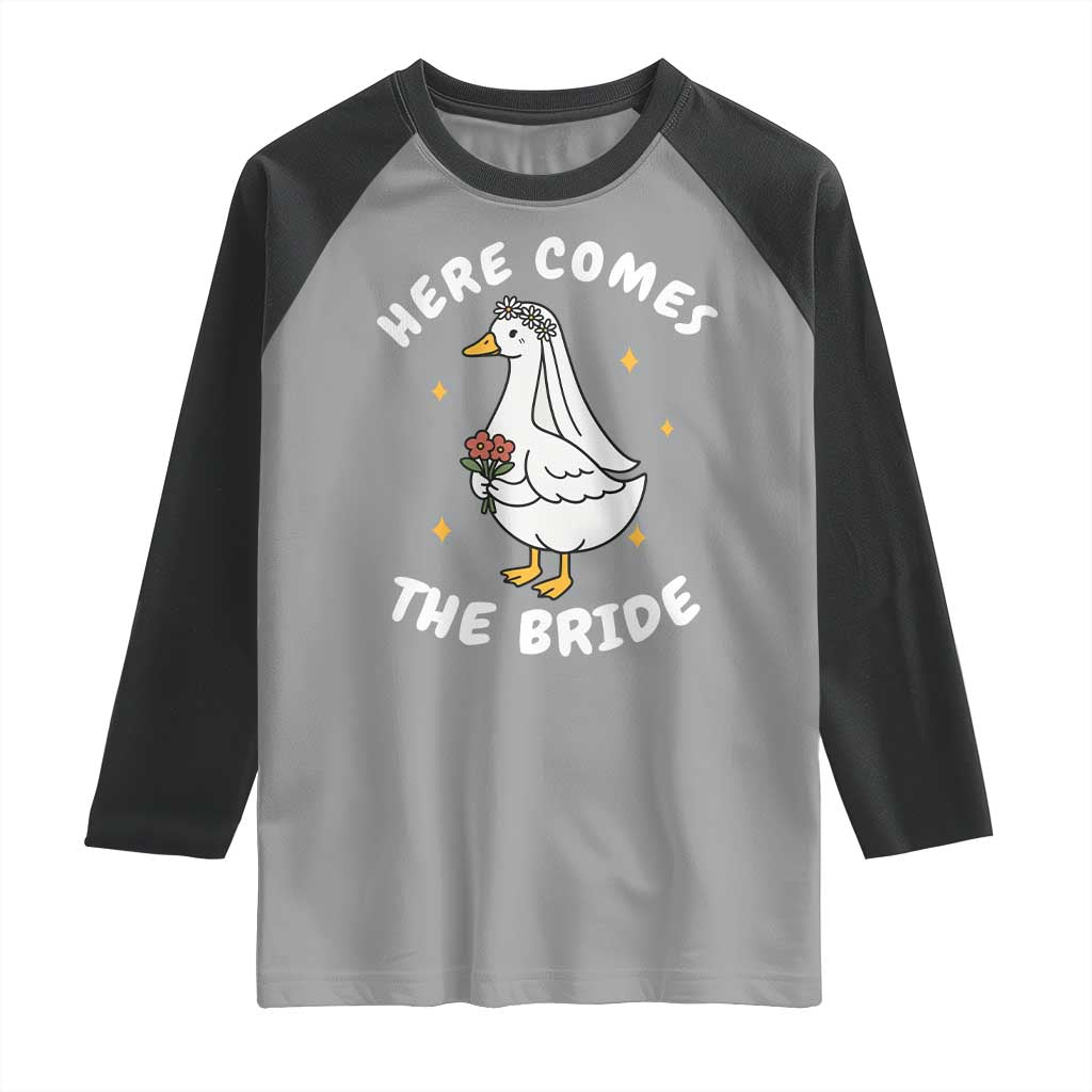 Silly Goose Bride Raglan Shirt Funny Goose Lovers - Wonder Print Shop
