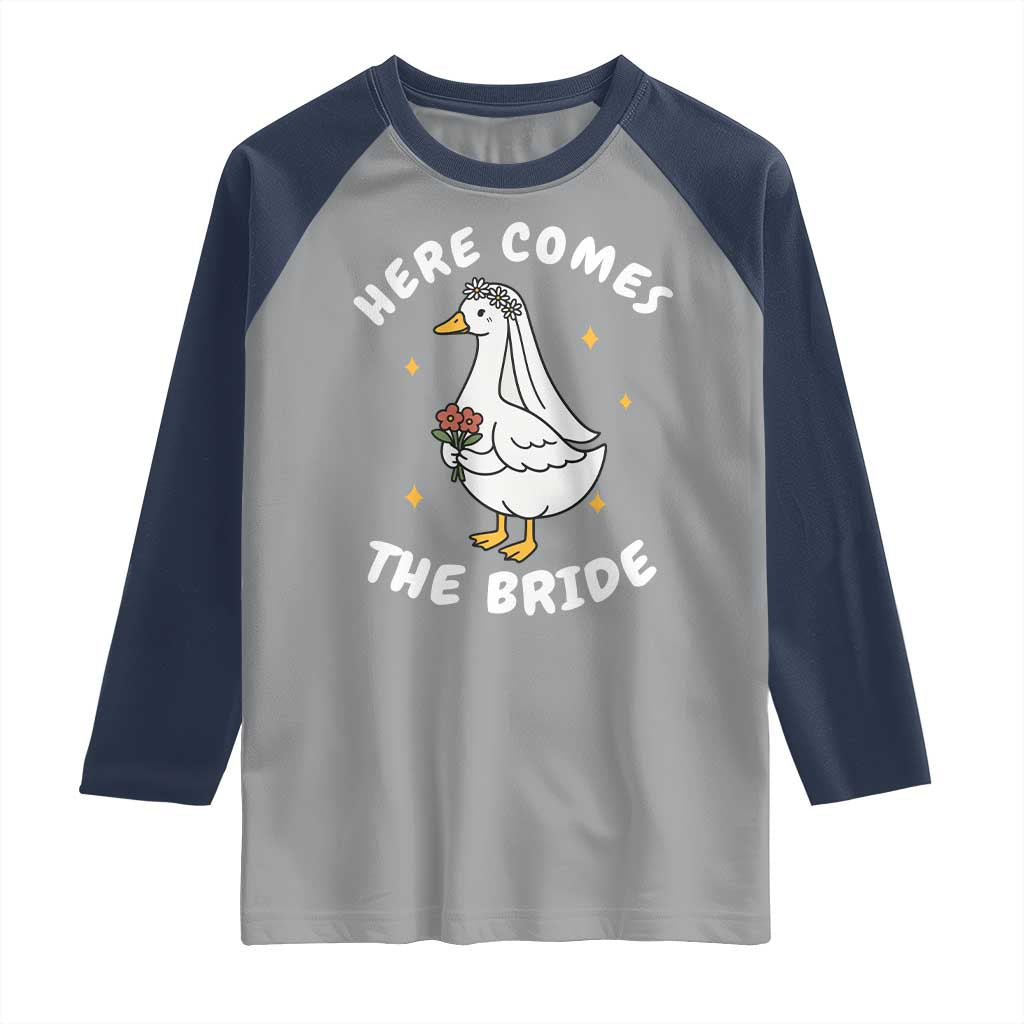 Silly Goose Bride Raglan Shirt Funny Goose Lovers - Wonder Print Shop
