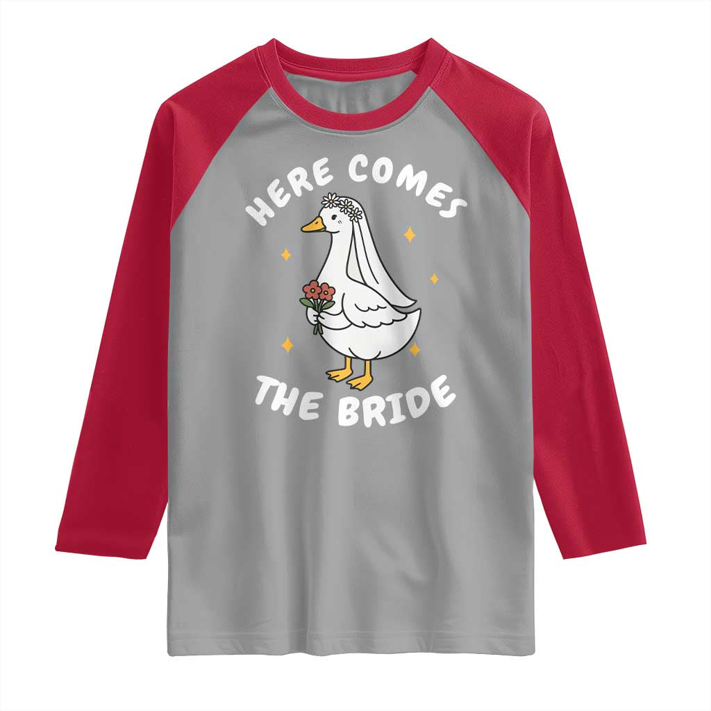 Silly Goose Bride Raglan Shirt Funny Goose Lovers - Wonder Print Shop